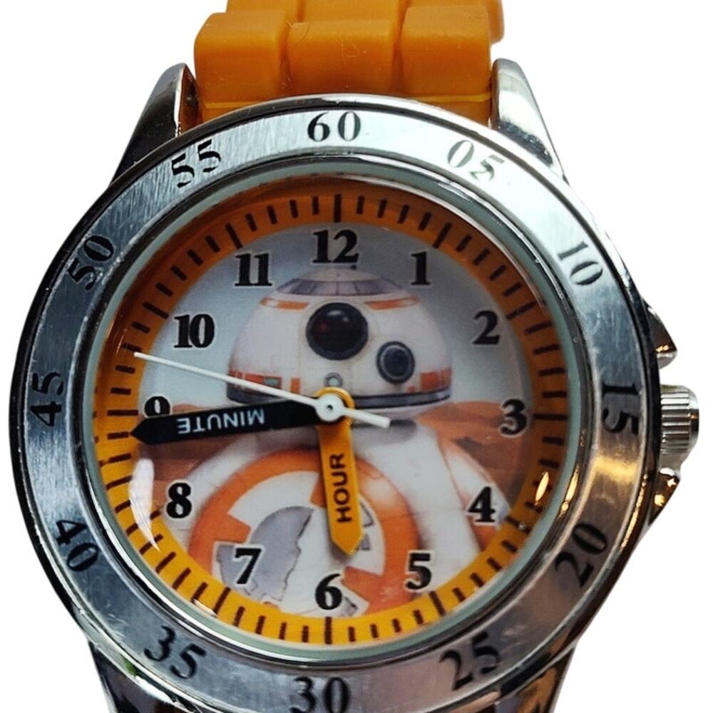 Disney Star Wars BB-8 Learning Watch Orange Strap Labeled Hands
